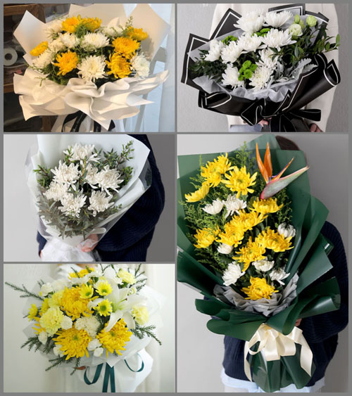 天津河北区月牙河街道白事花束代送